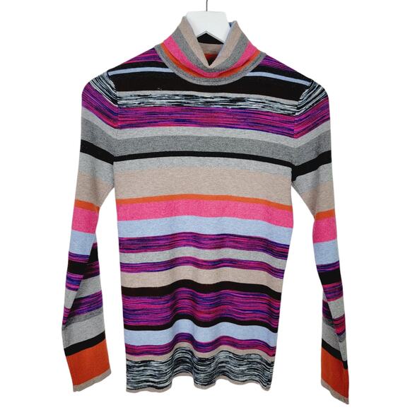 PROJECT Colorful Turtleneck Knit Pullover Long Sleeve Sweater - Size M - Picture 2 of 7